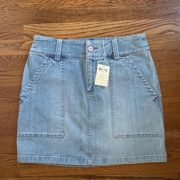 stretch denim jean skirt